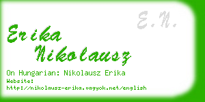 erika nikolausz business card